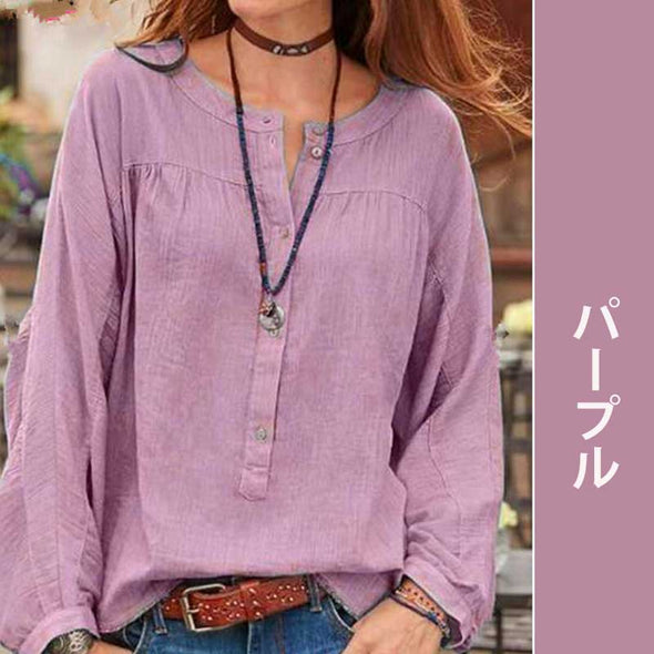 大人シャツ　ブラウス　5XL無地シャツ　春夏トップス　ゆったりシャツ