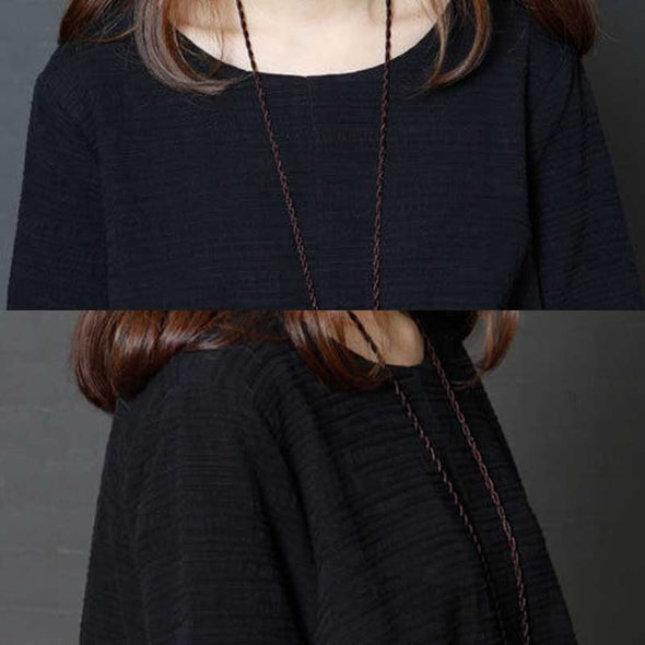 大人ファッション　Ⅿ~3XL　綿麻生地　楽ちん　膝丈ワンピース