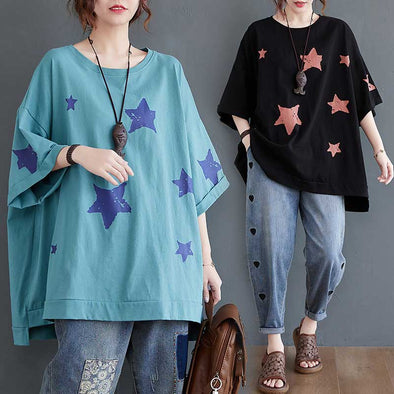 大人カジュアルＴシャツ　韓国風　プリント　ゆるシルエット　夏半袖Ｔシャツ